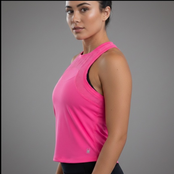 Spyder Tops - Spyder Women’s Neon Pink  Mesh Racerback  Tank Top  – Size small